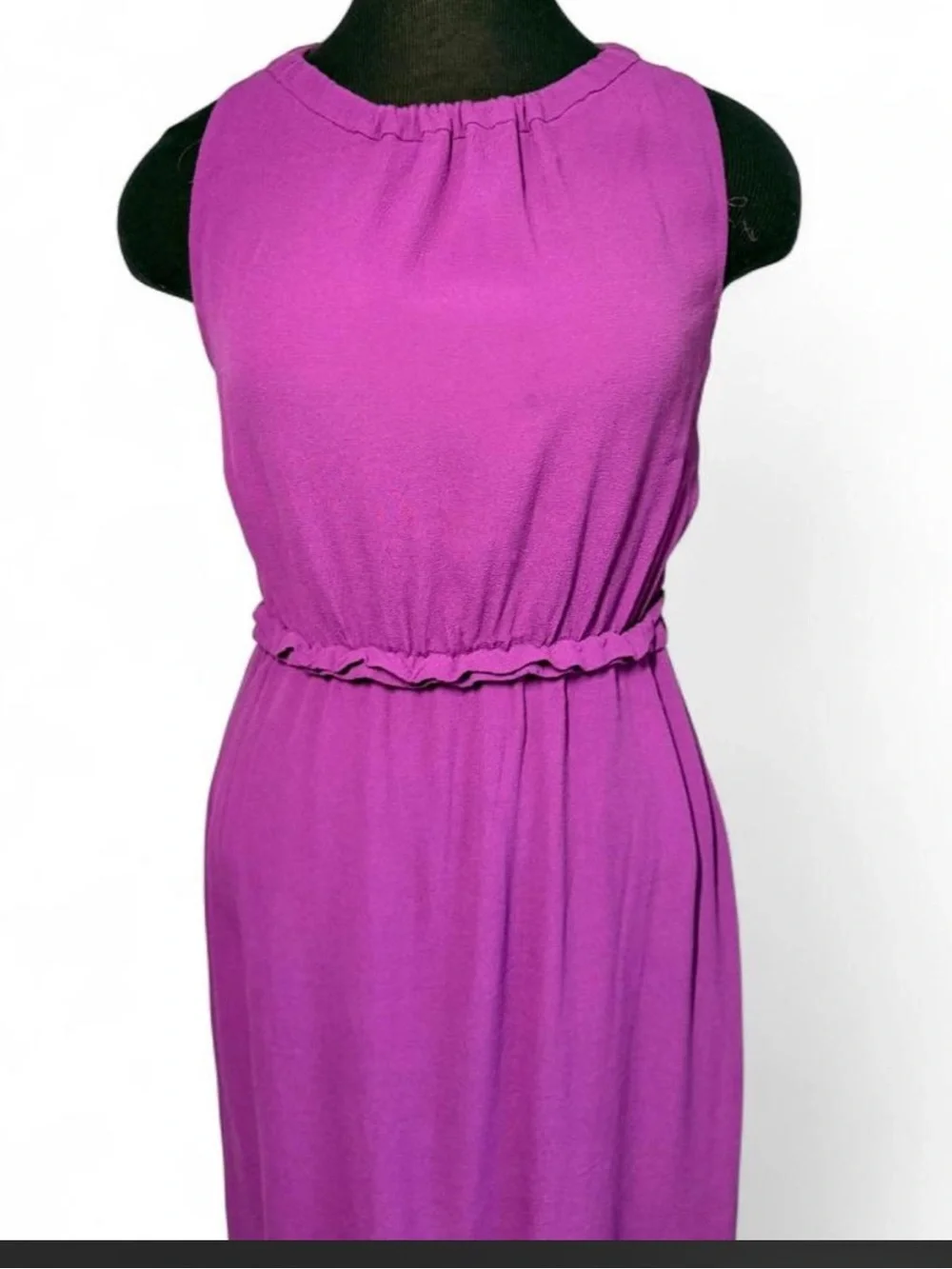 Kate Spade New York Purple Sleeveless Crepe Dress Orange Bow Back XS